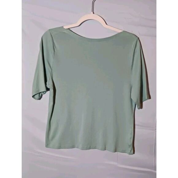 Charter Club Women's Green Short Sleeve Pima Cotton Top Petite XL - Picture 1 of 4